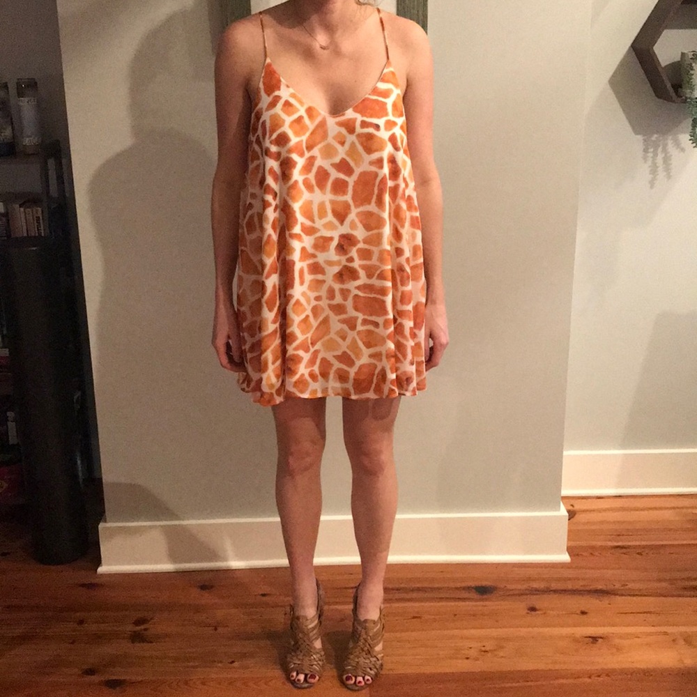 Show me your mumu giraffe print mini dress